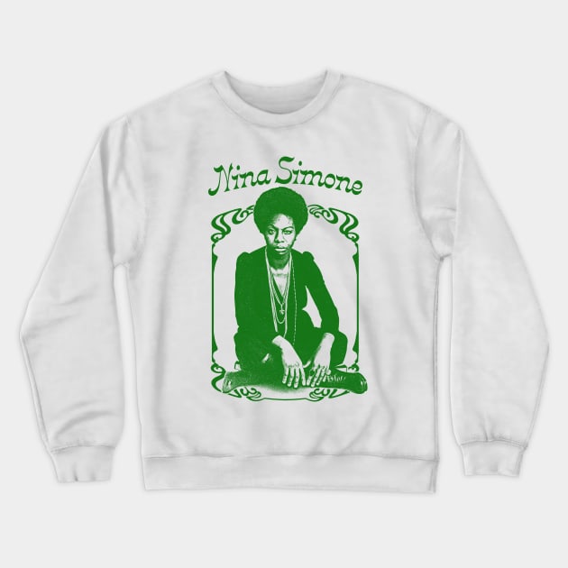 Nina Simone // Original Retro Fan Art Design Crewneck Sweatshirt by DankFutura